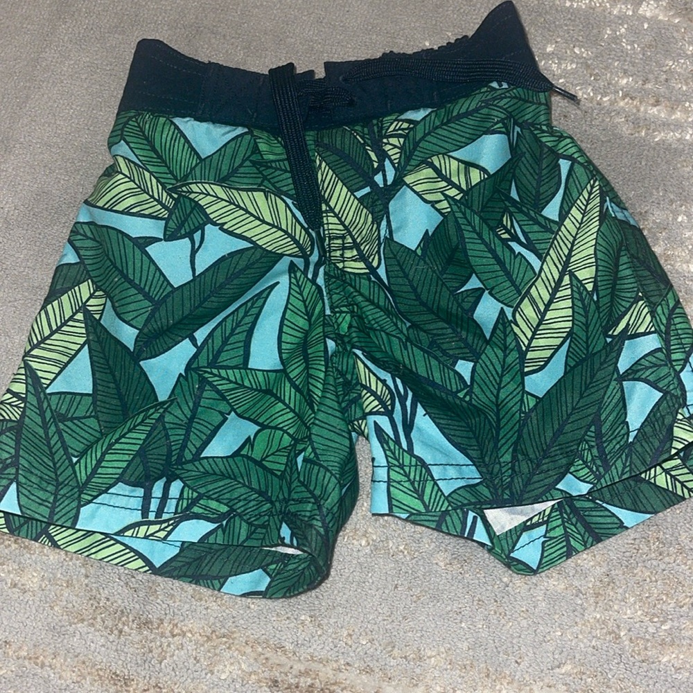 Janie and Jack 3-6 month floral leaf bathing suit